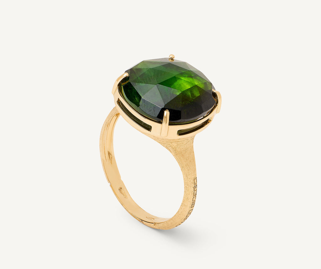 JAIPUR COLOR 18K Yellow Gold and Green Tourmaline Cocktail Ring