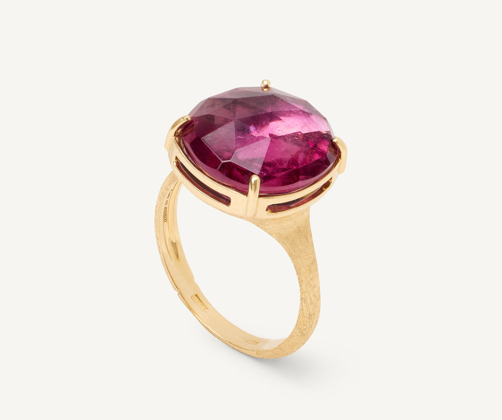 JAIPUR COLOR 18K Yellow Gold and Pink Tourmaline Cocktail Ring