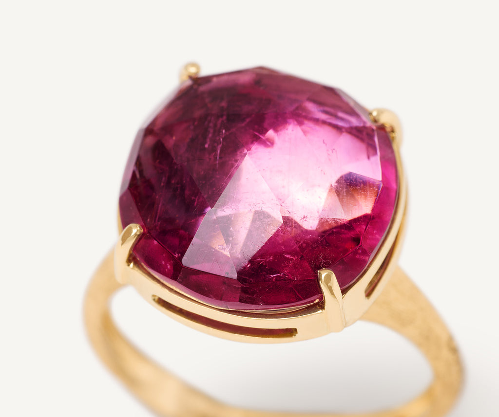JAIPUR COLOR 18K Yellow Gold and Pink Tourmaline Cocktail Ring