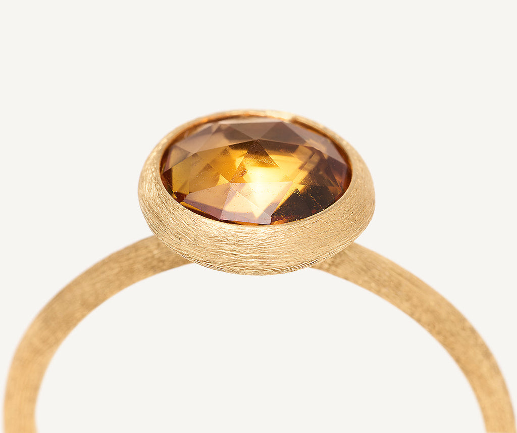 JAIPUR COLOR 18K Yellow Gold Citrine Stackable Ring