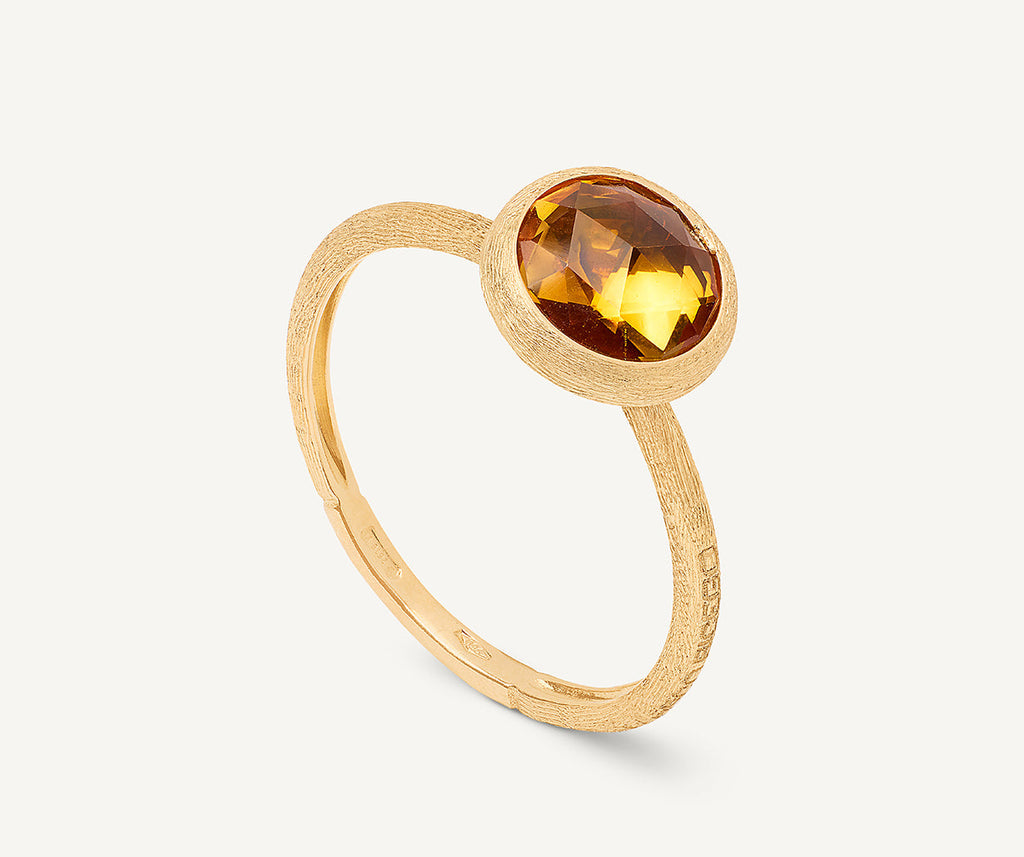JAIPUR COLOR 18K Yellow Gold Citrine Stackable Ring AB632_QG01_Y_02