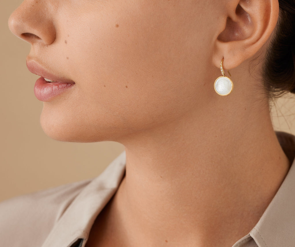 JAIPUR COLOR 18K Yellow Gold Gemstone Drop Earrings with Diamonds