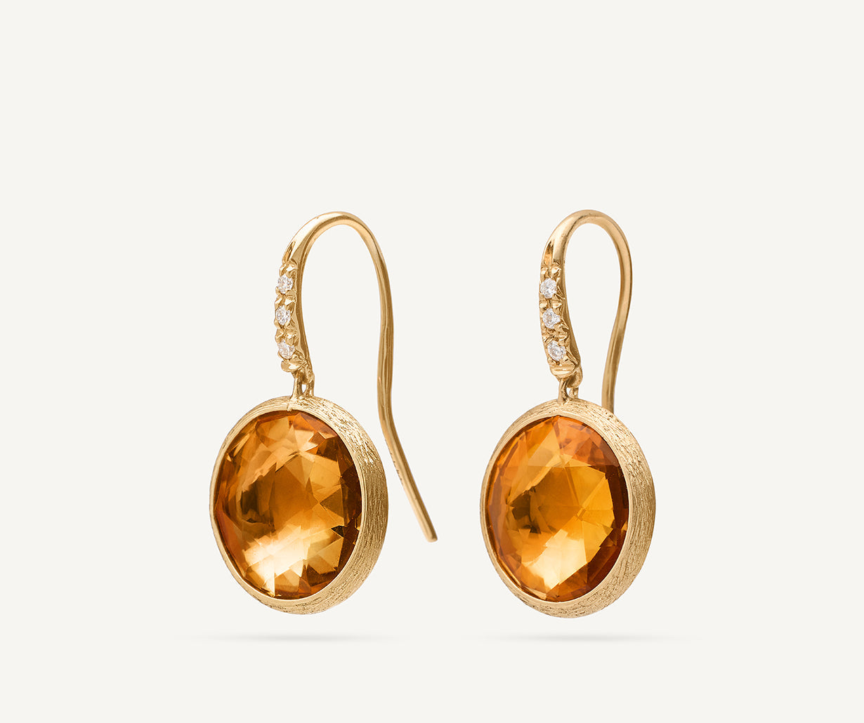 18K Yellow Gold Gemstone Drop Earrings with Diamonds – Marco Bicego