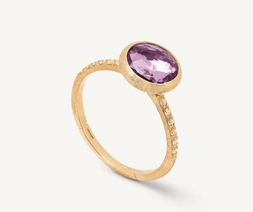 JAIPUR COLOR 18K Yellow Gold Gemstone Ring with Diamond Pavé Shank AB632-B_AT01_Y_02