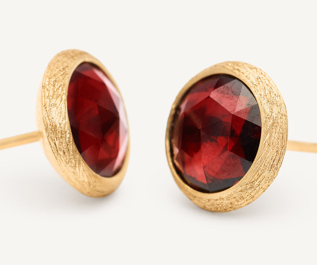 JAIPUR COLOR 18K Yellow Gold Gemstone Stud Earrings