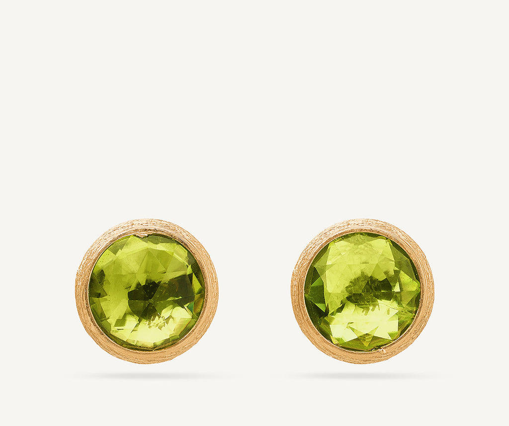 JAIPUR COLOR 18K Yellow Gold Gemstone Stud Earrings OB957_PR01_Y_02