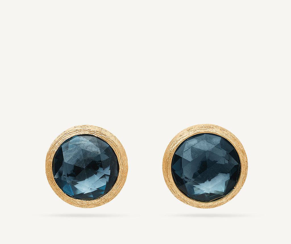 JAIPUR COLOR 18K Yellow Gold Gemstone Stud Earrings OB957_TPL01_Y_02