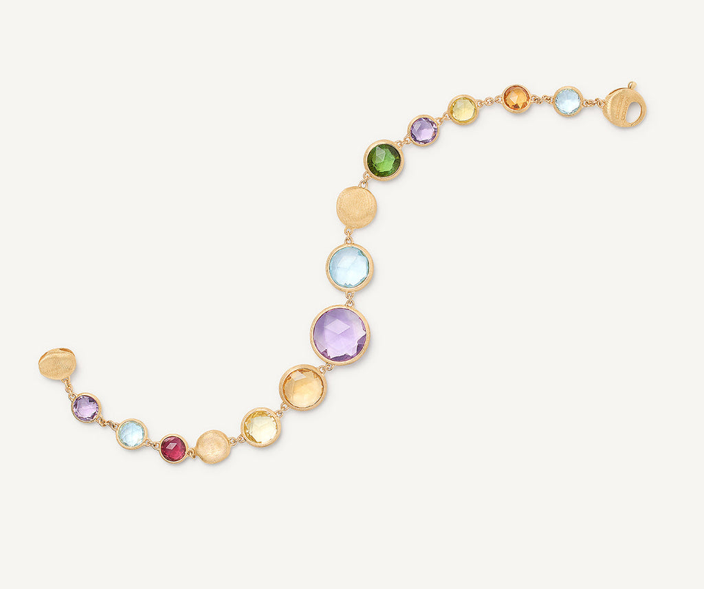 JAIPUR COLOR 18K Yellow Gold Graduated Gemstone Bracelet BB2160_MIX01_Y_02