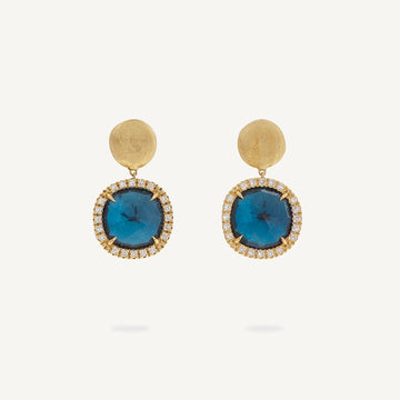 JAIPUR COLOR 18K Yellow Gold London Blue Topaz & Diamond Earrings OB1563-B_TPL01_Y_02