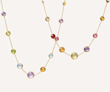 JAIPUR COLOR 18K Yellow Gold Long Gemstone Necklace CB2719_MIX01_Y_02
