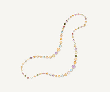 JAIPUR COLOR 18K Yellow Gold Long Graduated Gemstone Necklace CB2159_MIX01_Y_02