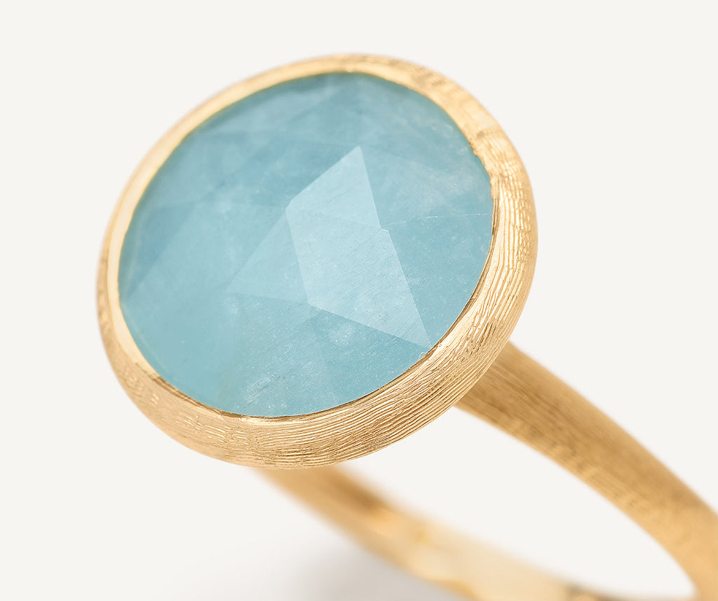 JAIPUR COLOR 18K Yellow Gold Medium Aquamarine Ring