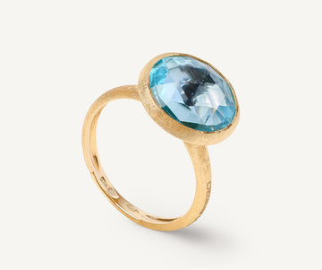 JAIPUR COLOR 18K Yellow Gold Medium Blue Topaz Ring AB586_TP01_Y_02