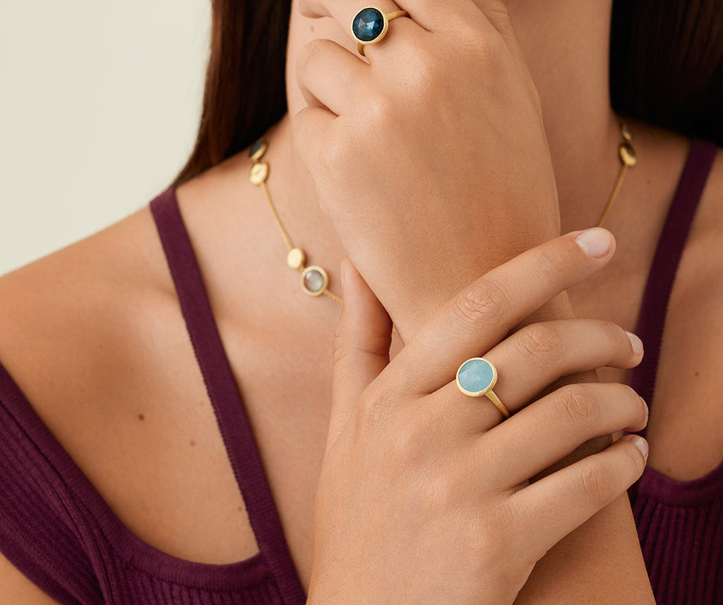 JAIPUR COLOR 18K Yellow Gold Medium Gemstone Ring