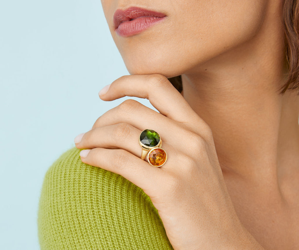 JAIPUR COLOR 18K Yellow Gold Medium Gemstone Ring