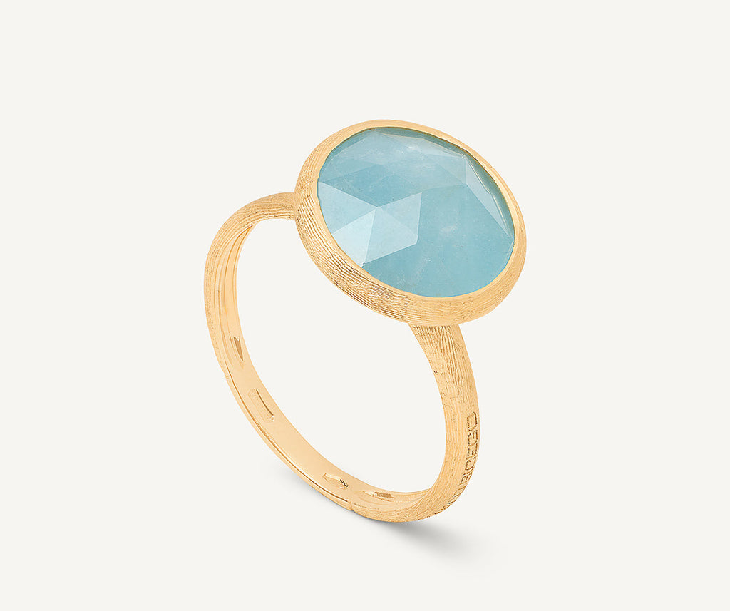 JAIPUR COLOR 18K Yellow Gold Medium Gemstone Ring AB586_AQ01_Y_02