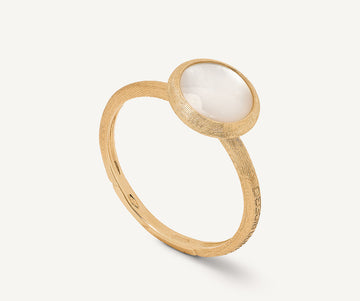 JAIPUR COLOR 18K Yellow Gold Mother of Pearl Stackable Ring AB632_MPW_Y_02