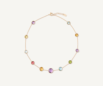 JAIPUR COLOR 18K Yellow Gold Short Gemstone Necklace CB2710_MIX01_Y_02