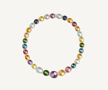 JAIPUR COLOR 18K Yellow Gold Statement Gemstone Collar with Diamonds CB2659-B_MIX323_YW_Q6