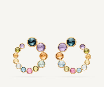 JAIPUR COLOR 18K Yellow Gold Statement Gemstone Wrap Hoops OB1801_MIX323_Y_02