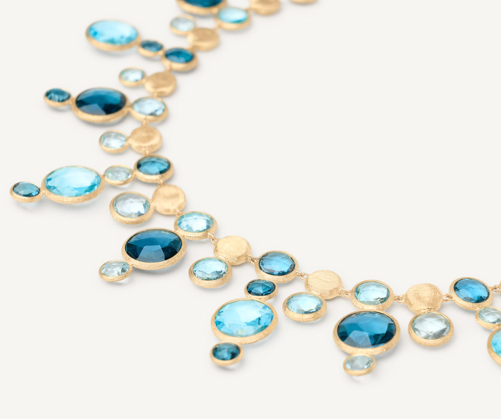 JAIPUR COLOR 18K Yellow Gold Statement Round Topaz Collar CB2656_MIX725_Y_02