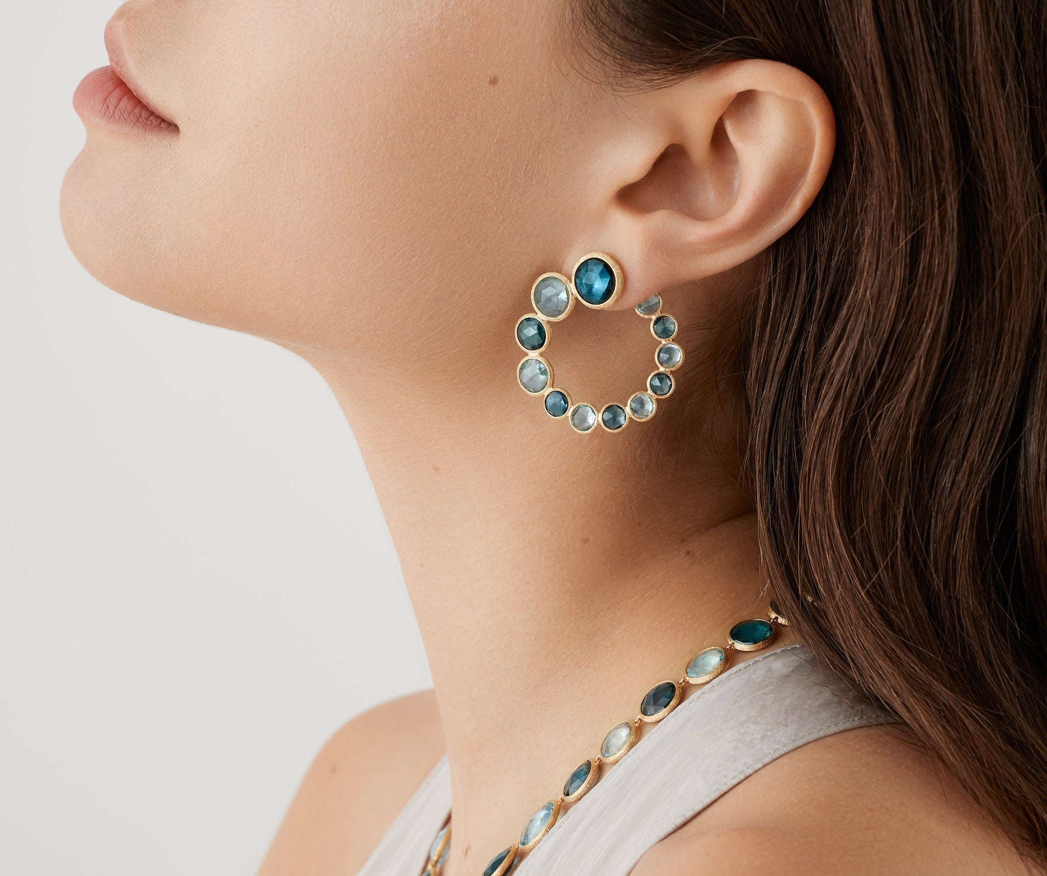 18K Yellow Gold Statement Topaz Wrap Hoops – Marco Bicego