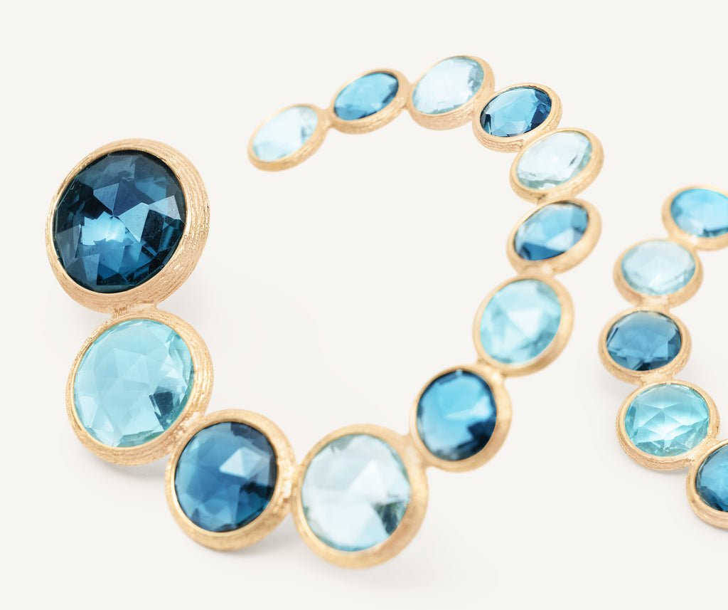 JAIPUR COLOR 18K Yellow Gold Statement Topaz Wrap Hoops OB1801_MIX725_Y_02