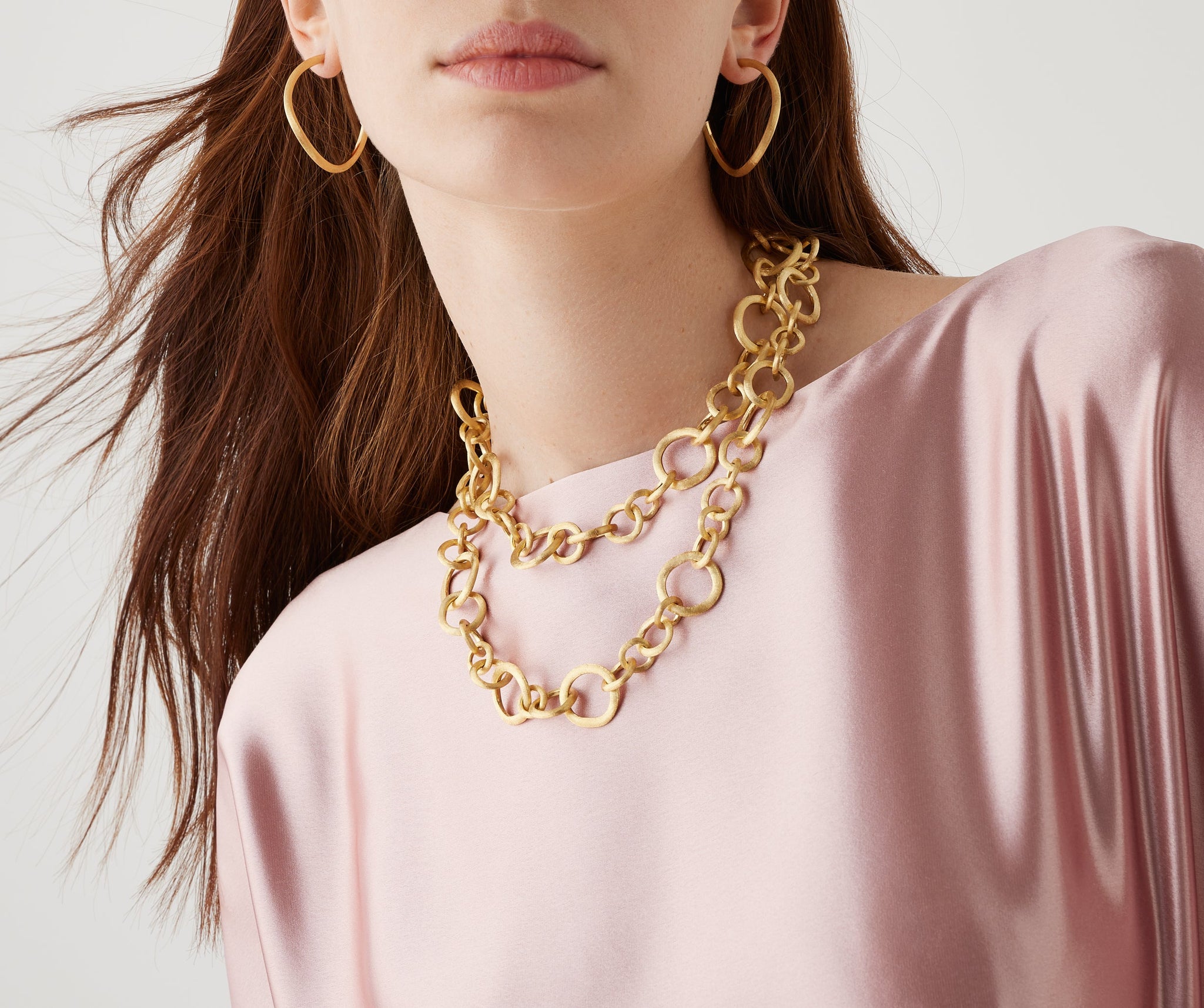 18K Yellow Gold Link Necklace, 36