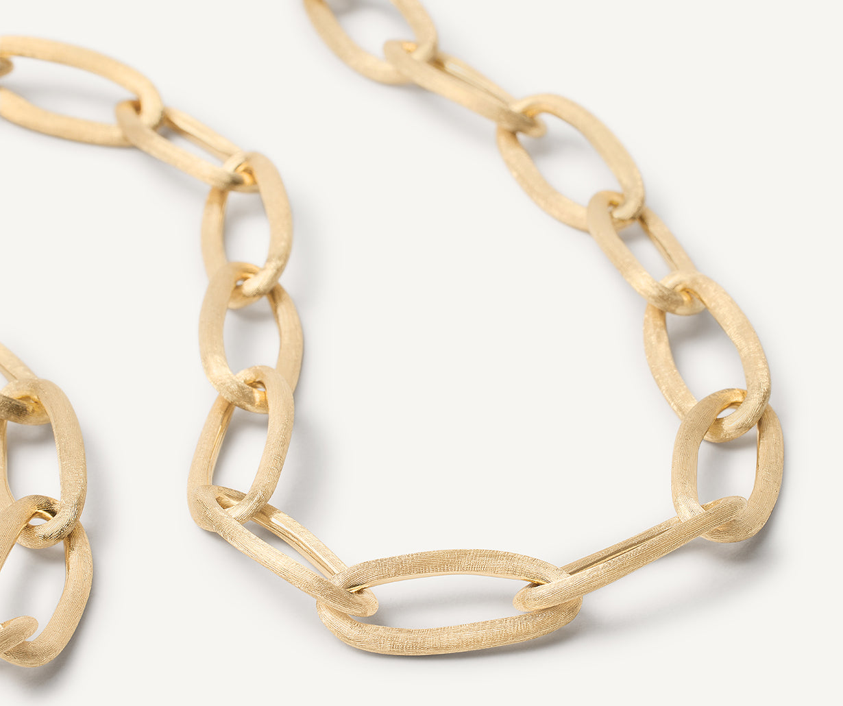18K Yellow Gold Oval Link Necklace, 36