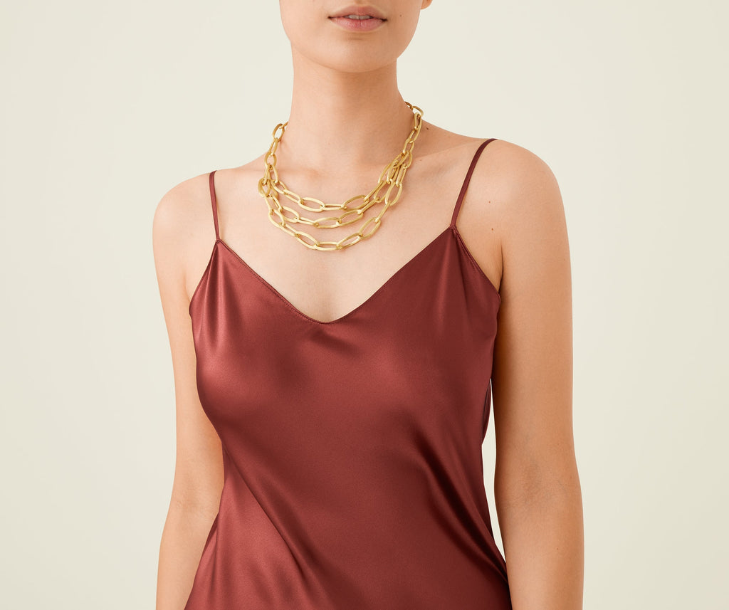 JAIPUR GOLD 18K Yellow Gold Convertible Oval Link Necklace CB2669__Y_02