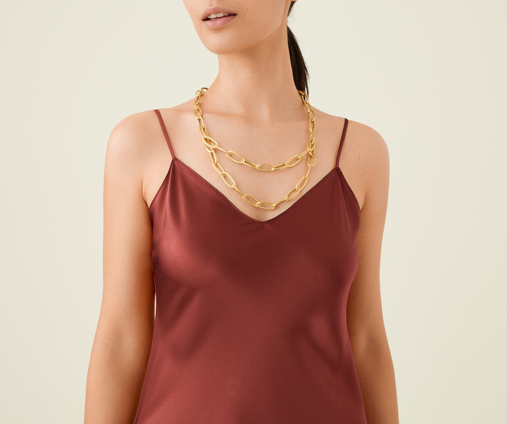 JAIPUR GOLD 18K Yellow Gold Convertible Oval Link Necklace CB2669__Y_02