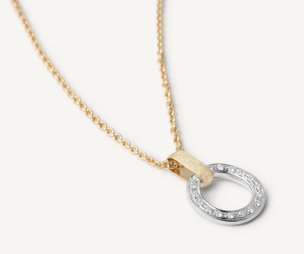 JAIPUR GOLD 18K Yellow Gold Diamond Pavé Circle Pendant CB2662_B1_YW_Q6