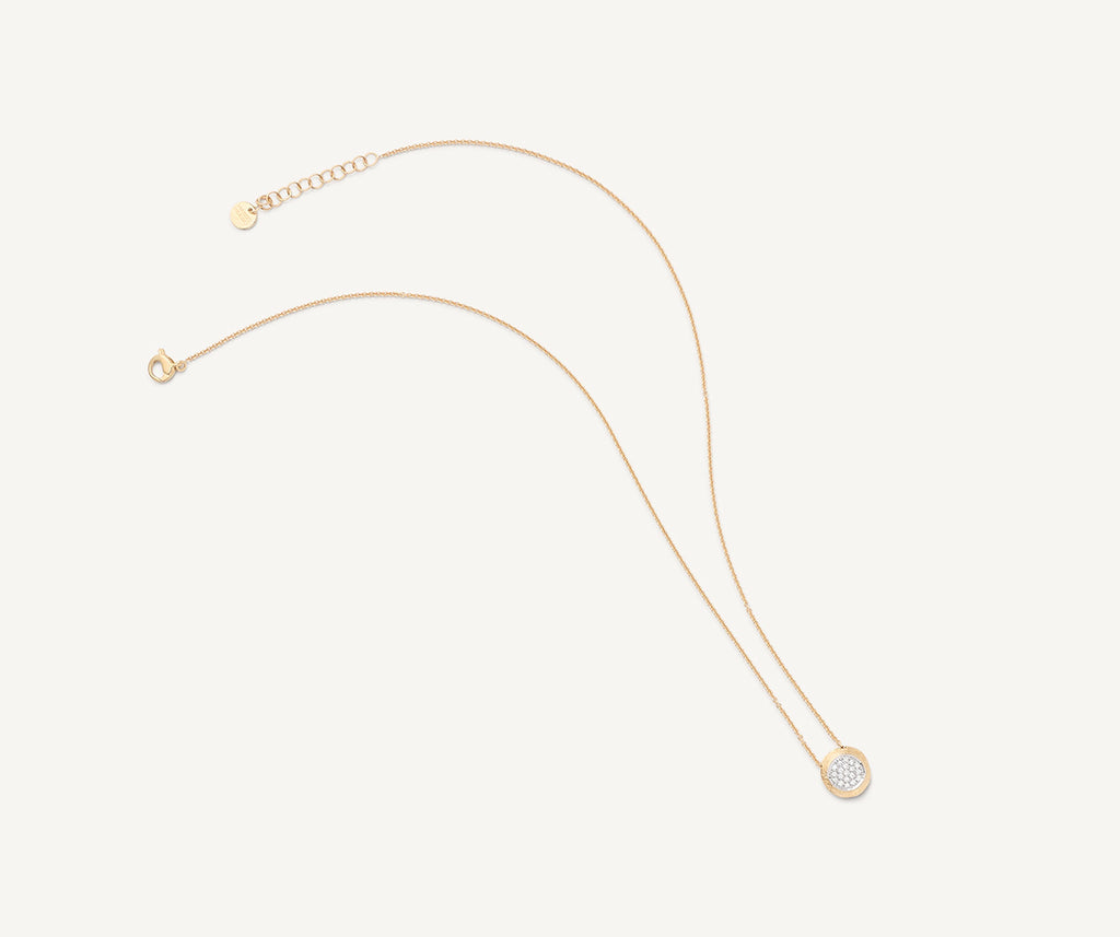 JAIPUR GOLD 18K Yellow Gold Diamond Pavé Disk Pendant CB1809_B_YW_Q6