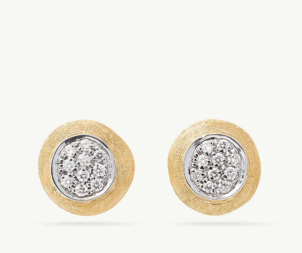 JAIPUR GOLD 18K Yellow Gold Diamond Pavé Stud Earrings OB1377_B_YW_Q6