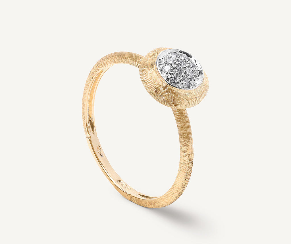 JAIPUR GOLD 18K Yellow Gold Diamond Stackable Ring
