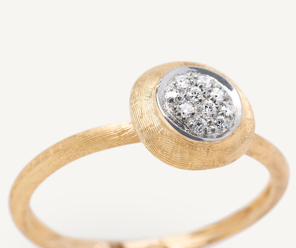 JAIPUR GOLD 18K Yellow Gold Diamond Stackable Ring