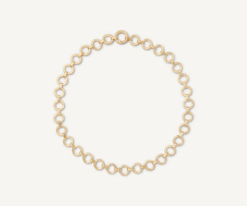 JAIPUR GOLD 18K Yellow Gold Flat Link Collar Necklace CB2609__Y_02