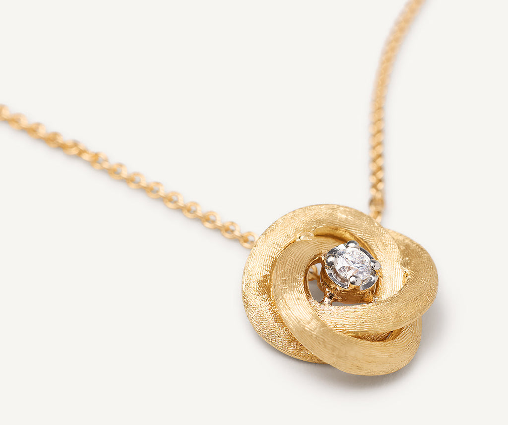 JAIPUR GOLD 18K Yellow Gold Floral Pendant With Diamond Center CB2753_B_YW_Q6