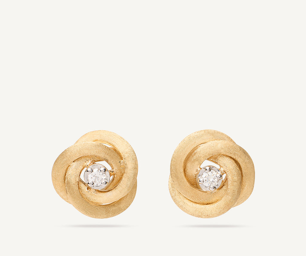 JAIPUR GOLD 18K Yellow Gold Floral Studs With Diamonds OB1841_B_YW_Q6
