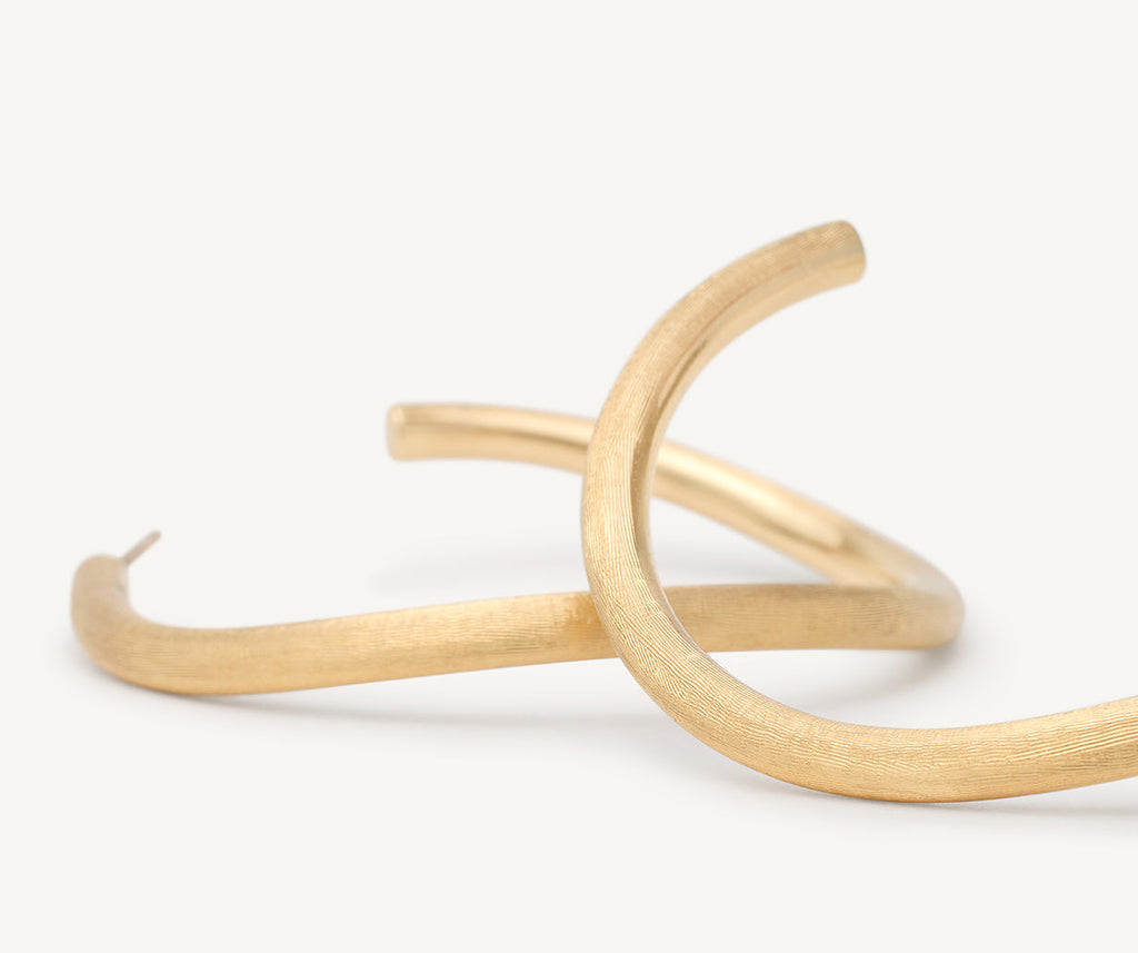 JAIPUR GOLD 18K Yellow Gold Hoop Earrings, Large OB989__Y_02