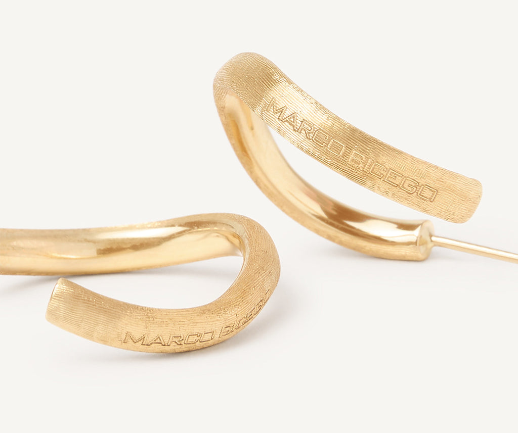 JAIPUR GOLD 18K Yellow Gold Hoop Earrings OB1469__Y_02
