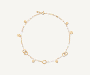 JAIPUR GOLD 18K Yellow Gold Link & Charm Necklace CB2612__Y_02