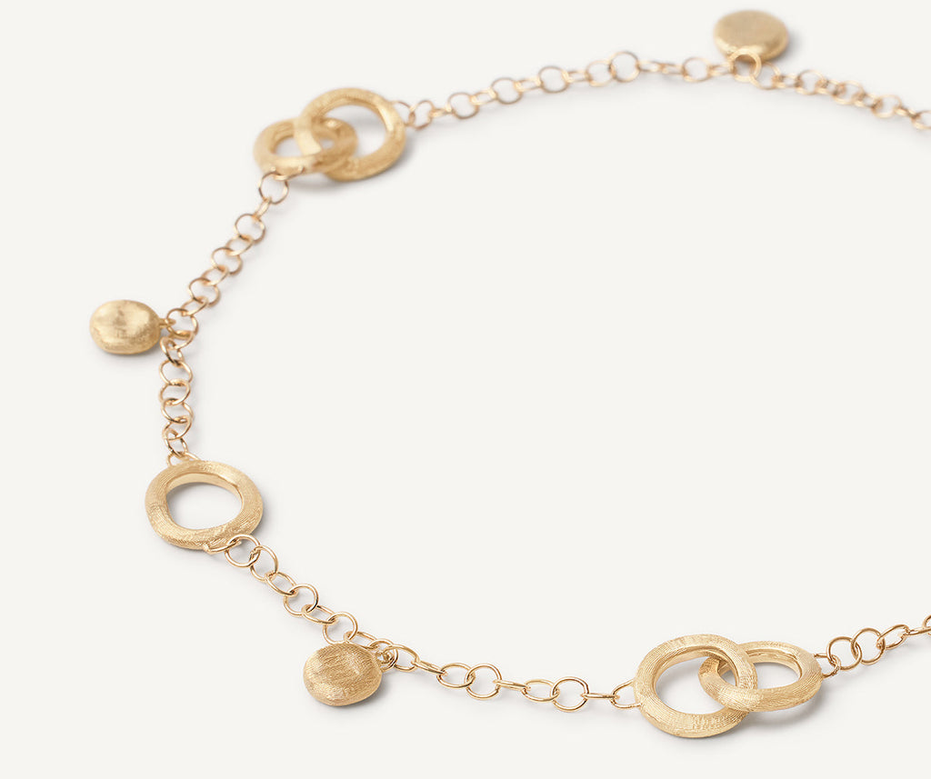 JAIPUR GOLD 18K Yellow Gold Link & Charm Necklace CB2612__Y_02