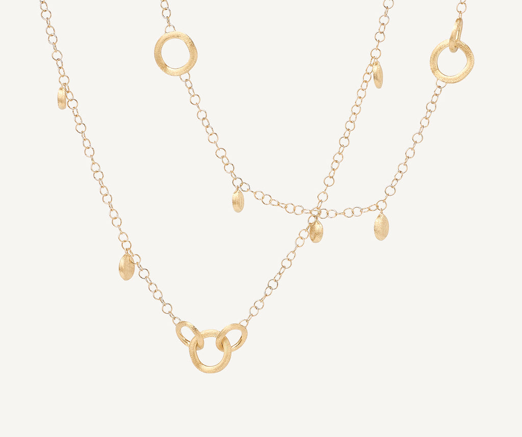 JAIPUR GOLD 18K Yellow Gold Link & Charm Necklace, Long CB2613__Y_02