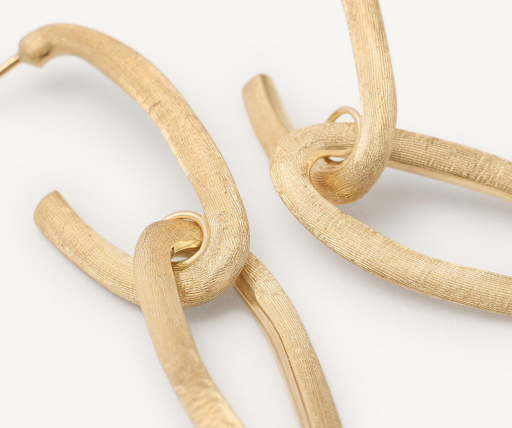 JAIPUR GOLD 18K Yellow Gold Link Drop Earrings OB1809__Y_02