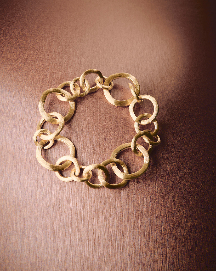 18K Yellow Gold Mixed Link Bracelet – Marco Bicego
