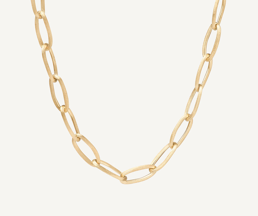 JAIPUR GOLD 18K Yellow Gold Oval Link Necklace CB2666__Y_02
