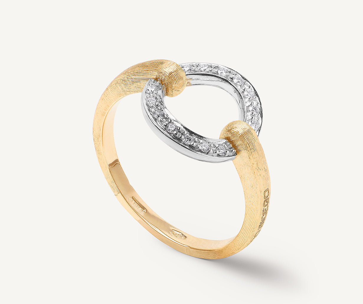 18K Yellow Gold Stackable Diamond Circle Ring | Jaipur Gold