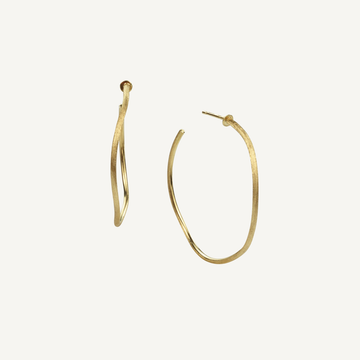 JAIPUR GOLD 18K Yellow Gold Supreme Hoop Earrings OB986__Y_02