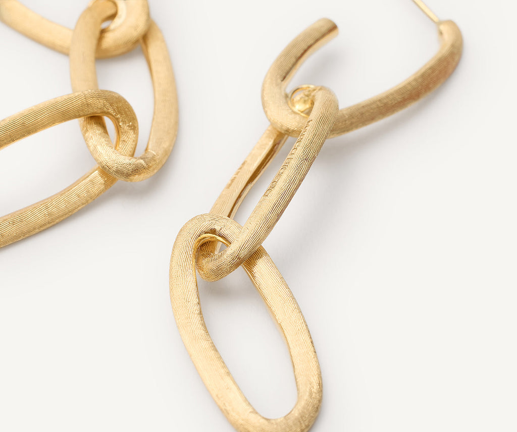 JAIPUR GOLD 18K Yellow Gold Triple Link Drop Earrings OB1810__Y_02